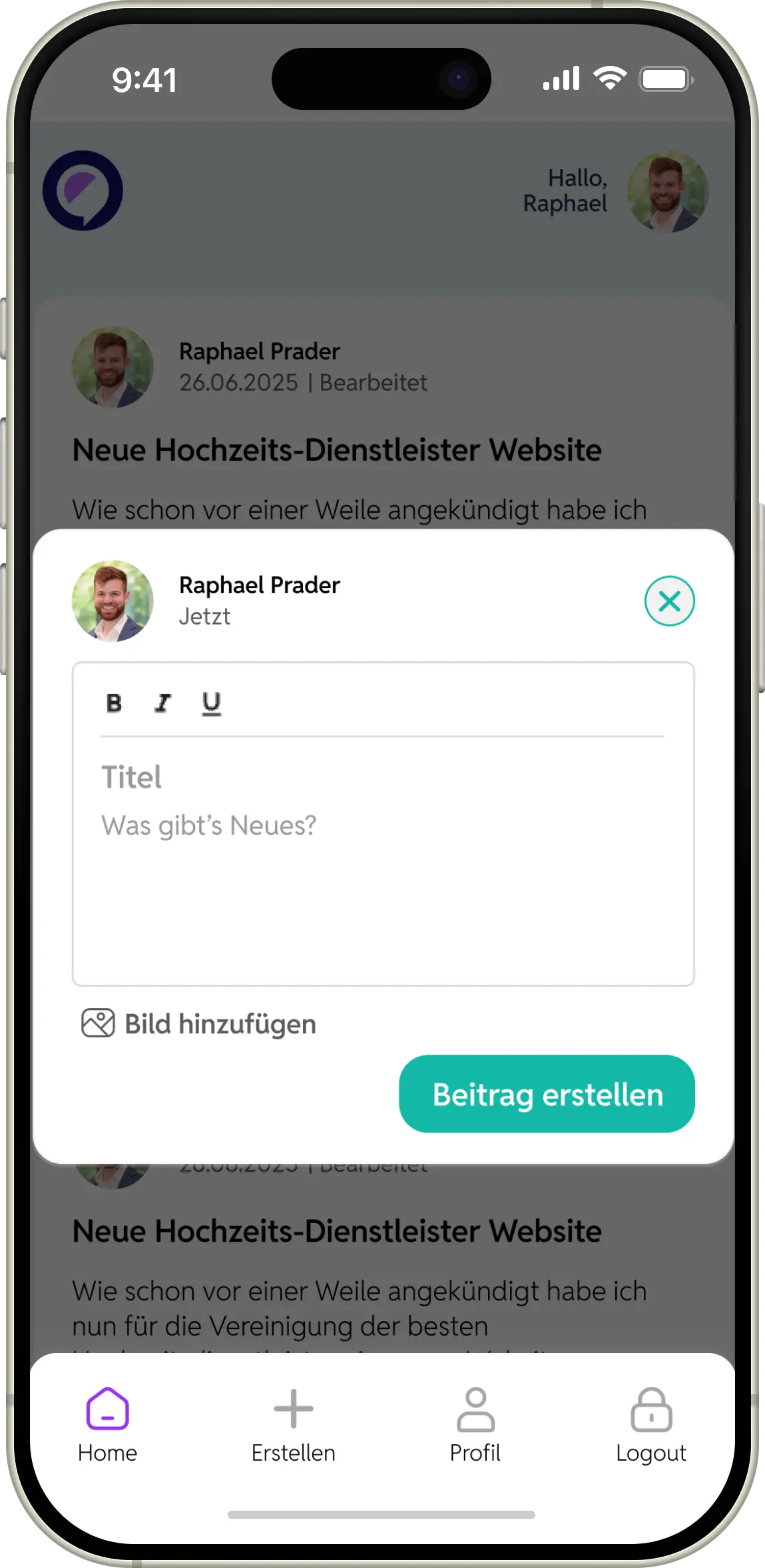 Brettli App Modulübersicht